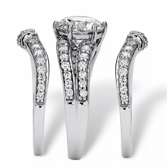 New ❤️ sterling silver white halo diamonds rings - Picture 3 of 7